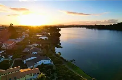 lake, twilight and horizon